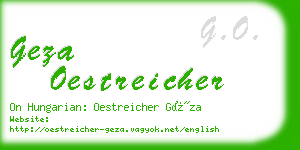 geza oestreicher business card